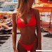 Women Sexy Swimsuit,Ladies Bandeau Bandage Bikini Set Push-Up Brazilian Swimwear Beachwear with Pad by MEEYA Red B07M82MDVM